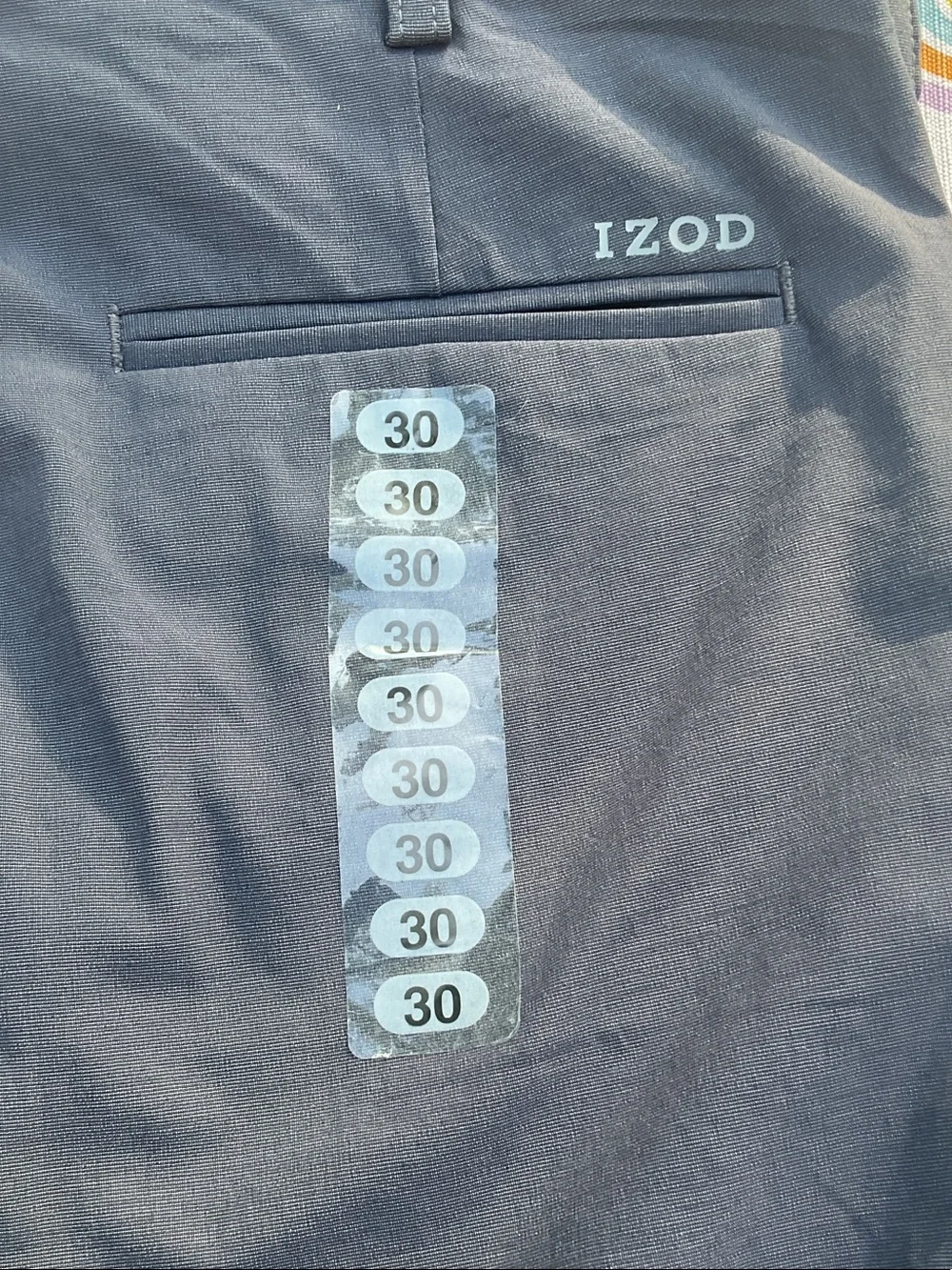 Izod Men's Flat Front Chino Shorts in Charcoal Gray